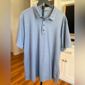 J. Crew Men’s Heathered Light Blue Cool Max Polo NWT